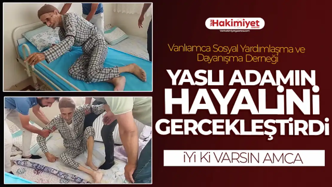 Vanlı Amca'dan 87 yaşındaki vatandaşa elektrikli hasta yatağı