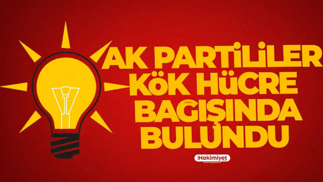 AK Parti'liler kök hücre bağışında bulundu