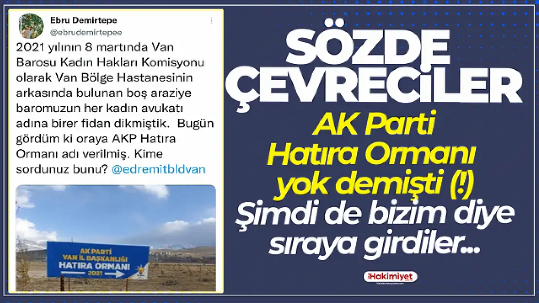 AK Parti'nin 'hatıra ormanı'nı sahiplenmek için sıraya girdiler