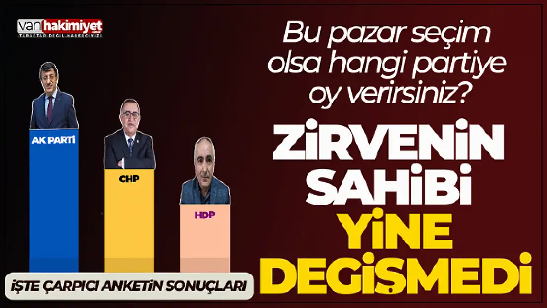 Dev anket sonuçlandı! Van'da vatandaşlar hangi partiye oy verecek?