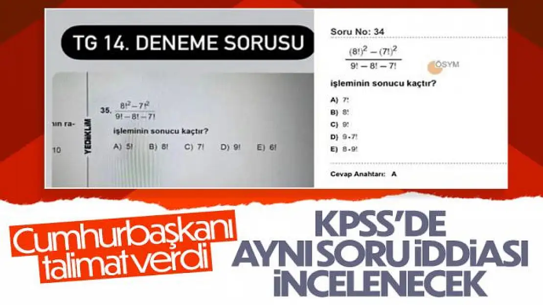 KPSS sorularıyla ilgili inceleme başlatıldı