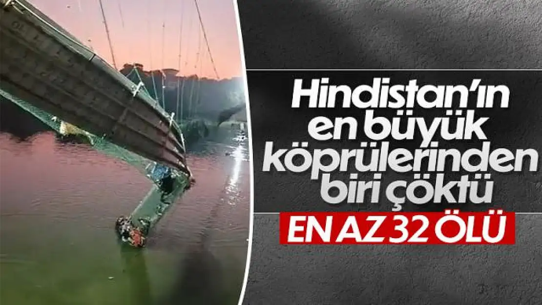 Hindistan'da köprü çöktü: Yüzlerce kişi nehre düştü