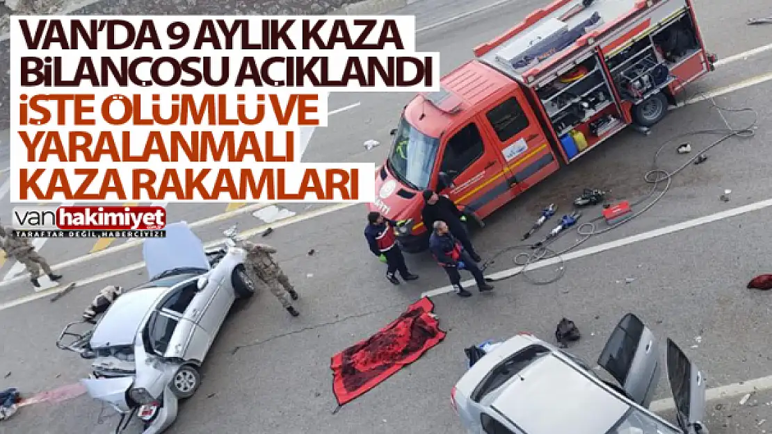 Van'ın 9 aylık kaza bilançosu açıklandı