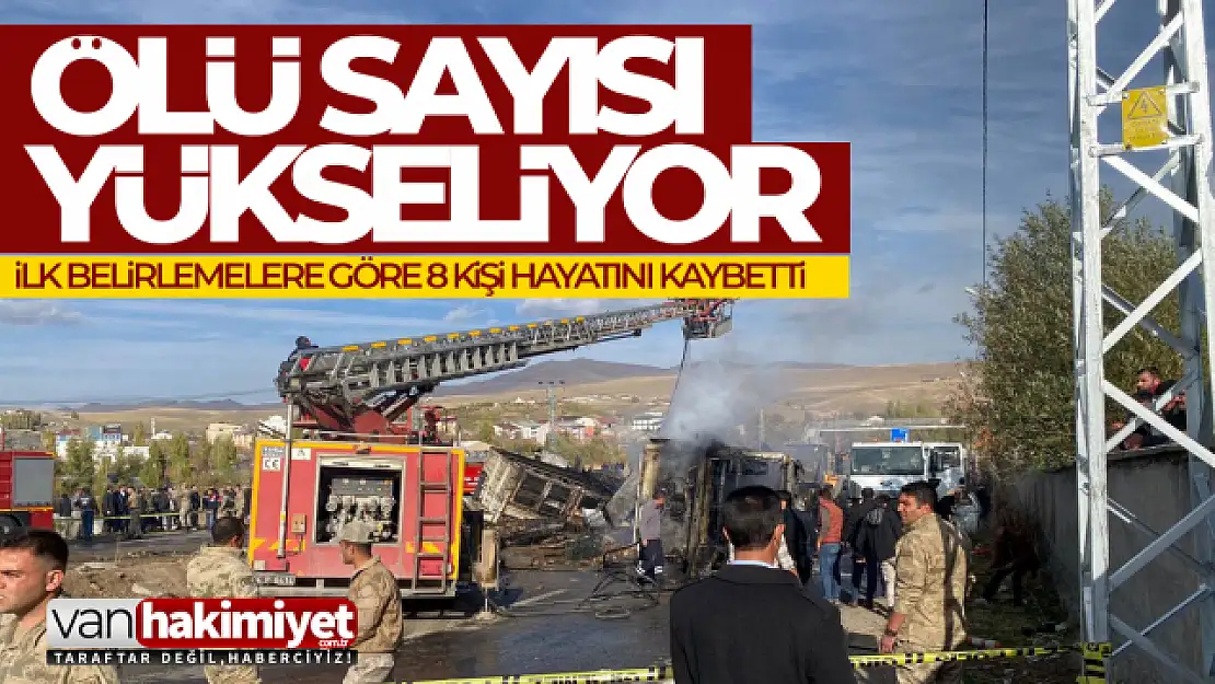 Van yolcu otobüsü ile yakıt yüklü bir tanker çarpıştı 7 ölü