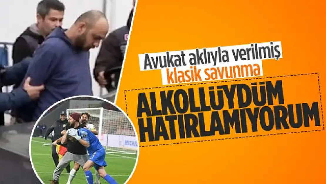 Altay kalecisine korner direğiyle saldıran holigan: Alkollüydüm