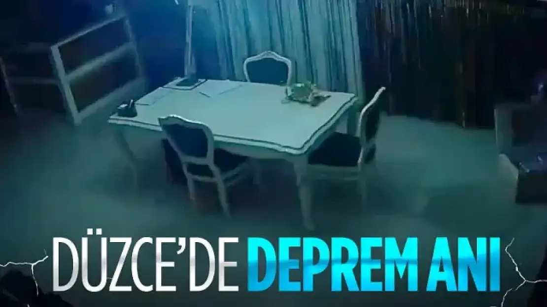 Düzce'deki deprem anı görüntülendi