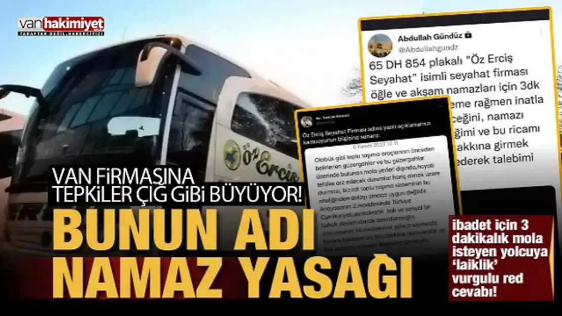 Otobüs firmasından 3 dakikalık namaz talebine 'laiklik' vurgulu red!