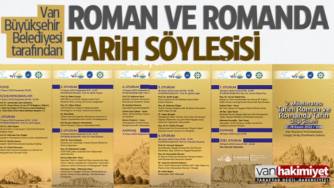 Van'da 'tarihi roman ve romanda tarih' söyleşisi düzenlenecek