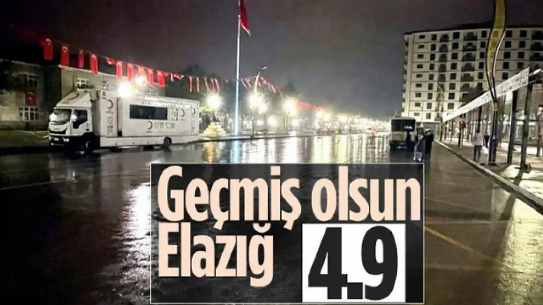 Elazığ'da 4.9 büyüklüğünde deprem