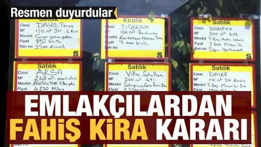 Emlakçılardan fahiş kira kararı: Aracılık etmeyeceğiz