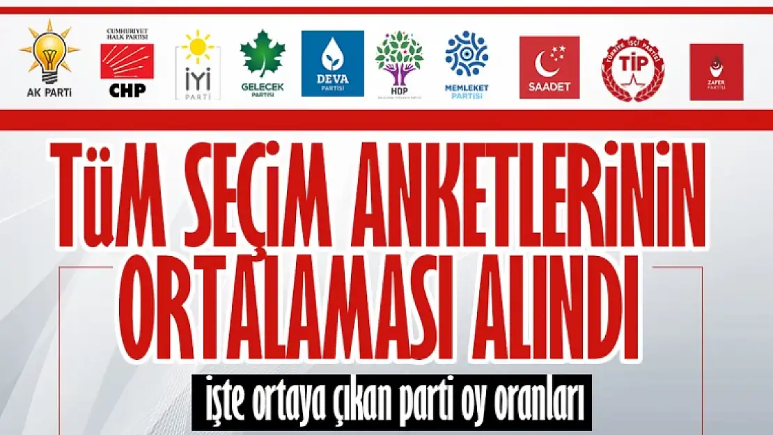 11 seçim anketinin oy ortalaması açıklandı! İşte partilerin ve ittifakların son oy oranı…