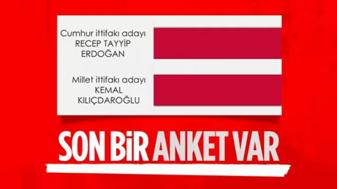 14 Mayıs'a sayılı günler kala son anket: Cumhurbaşkanlığı seçimi ikinci tura kalırsa oyunuzu kime verirsiniz?