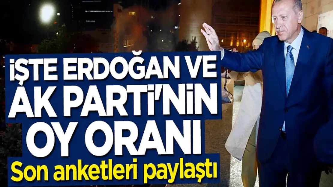 AK Parti'nin ve Erdoğan'ın oy oranı ne kadar? Son veriler paylaşıldı