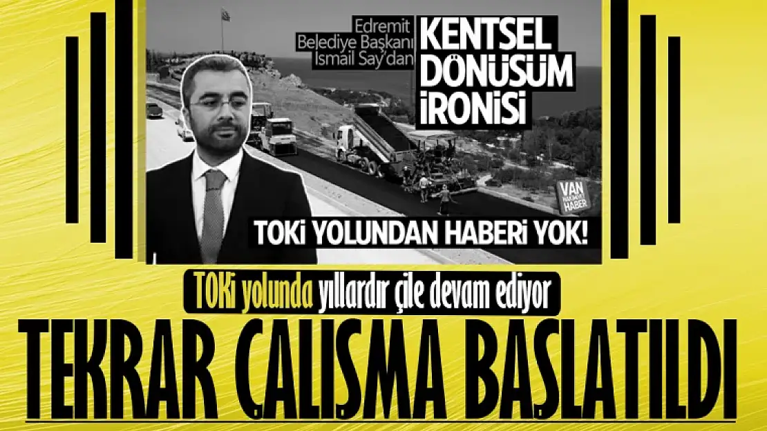 Edremit TOKİ yolundaki çalışmalar yeniden başladı