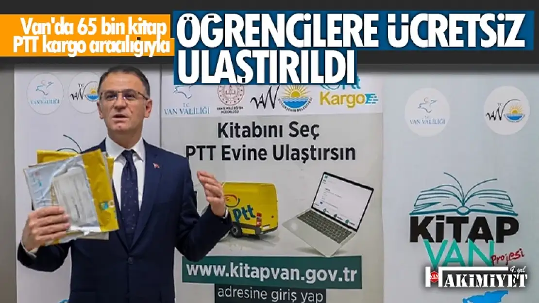 Van'da 65 bin kitap PTT kargo aracılığıyla öğrencilere ücretsiz ulaştırıldı