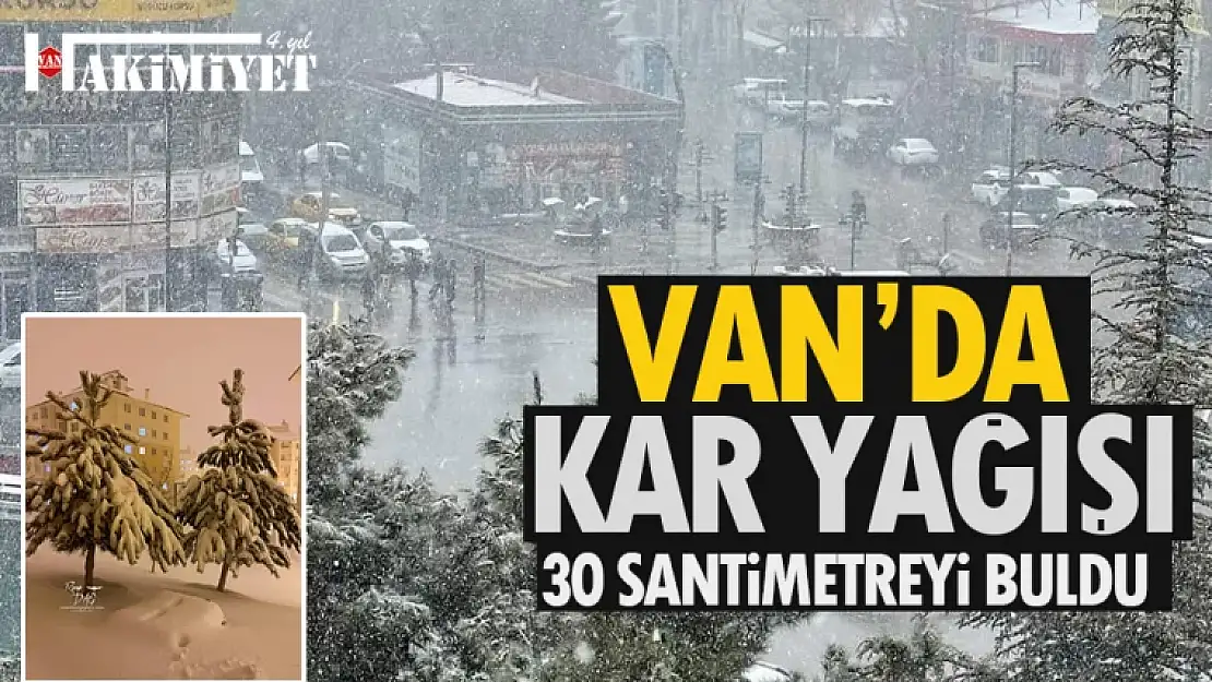 Van'da kar kalınlığı 30 santimetreyi buldu