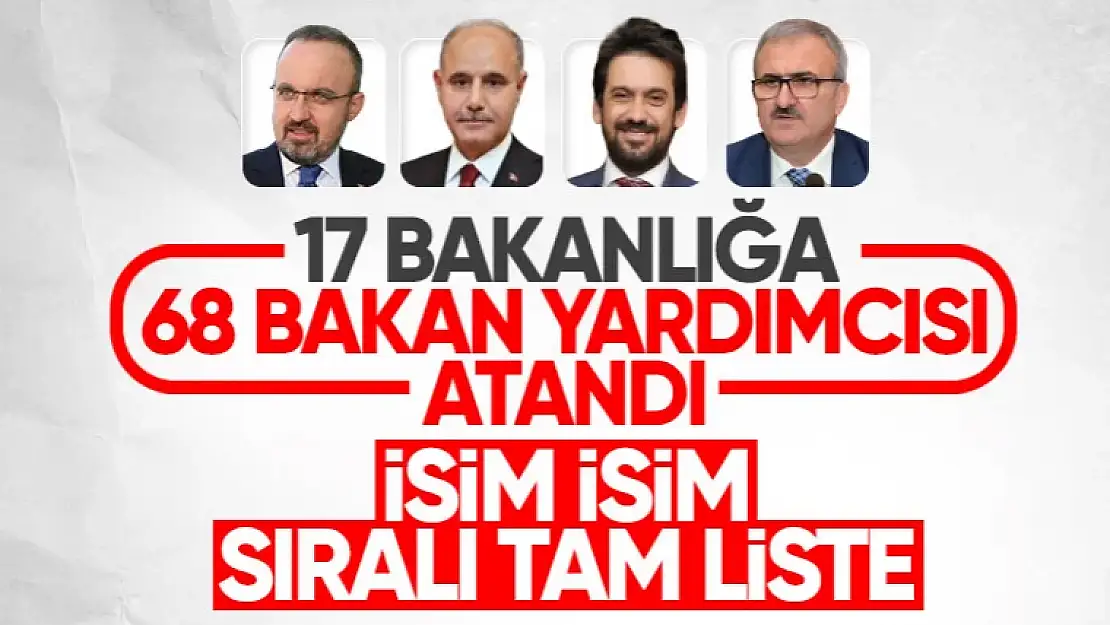 Bakan Yardımcılıklarına Atama Kararları Resmi Gazete'de