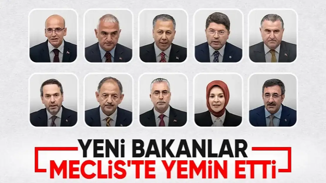 Türkiye'nin yeni bakanları Meclis'te yeminlerini etti
