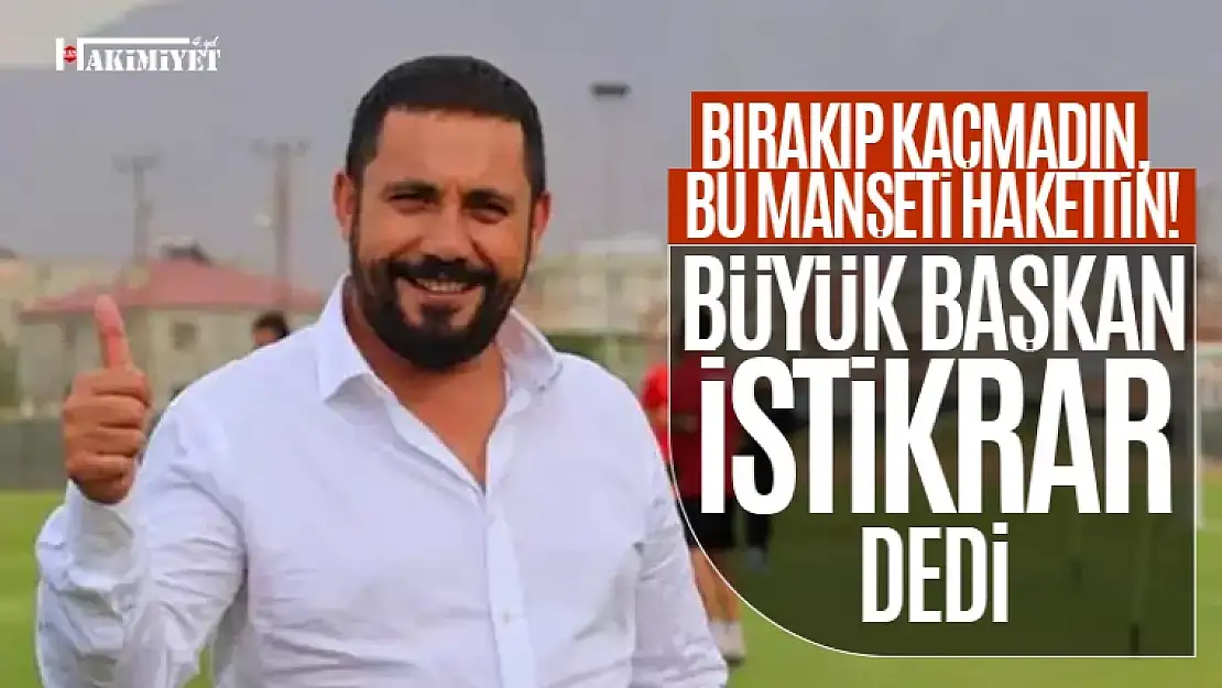 Vanspor Başkanı Feyat Kıyak'tan 'istikrarlı duruş'