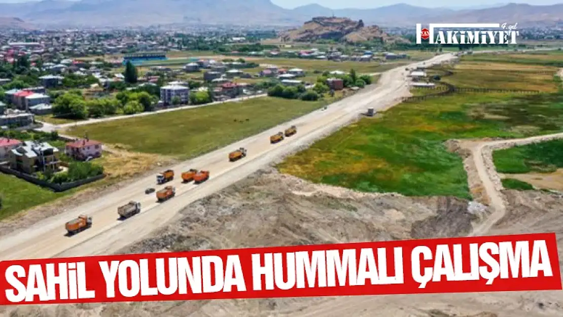 Van Gölü'nün gerdanlığı sahil yolunda hummalı çalışma