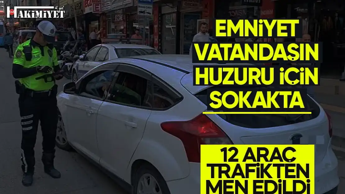 Van'da 12 araç trafikten men edildi