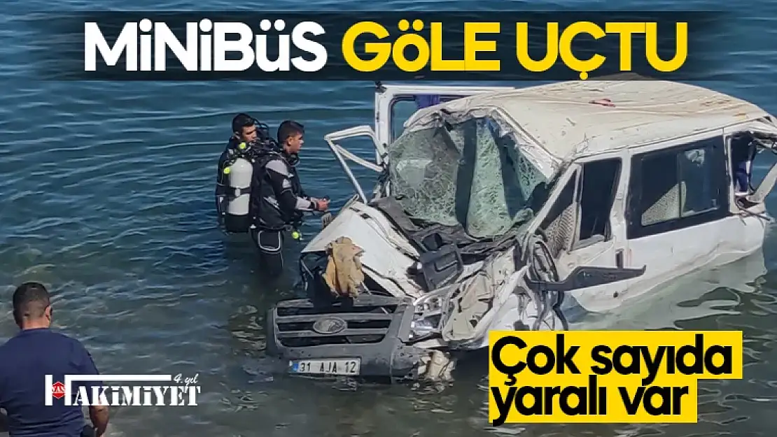 Van'da minibüs göle uçtu: 11 yaralı!