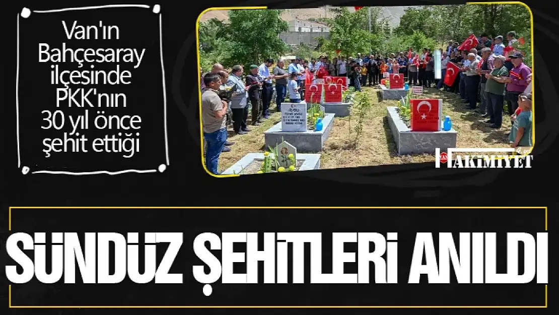 Van'da sündüz yaylasında şehit edilen 14'ü çocuk 24 kişi anıldı