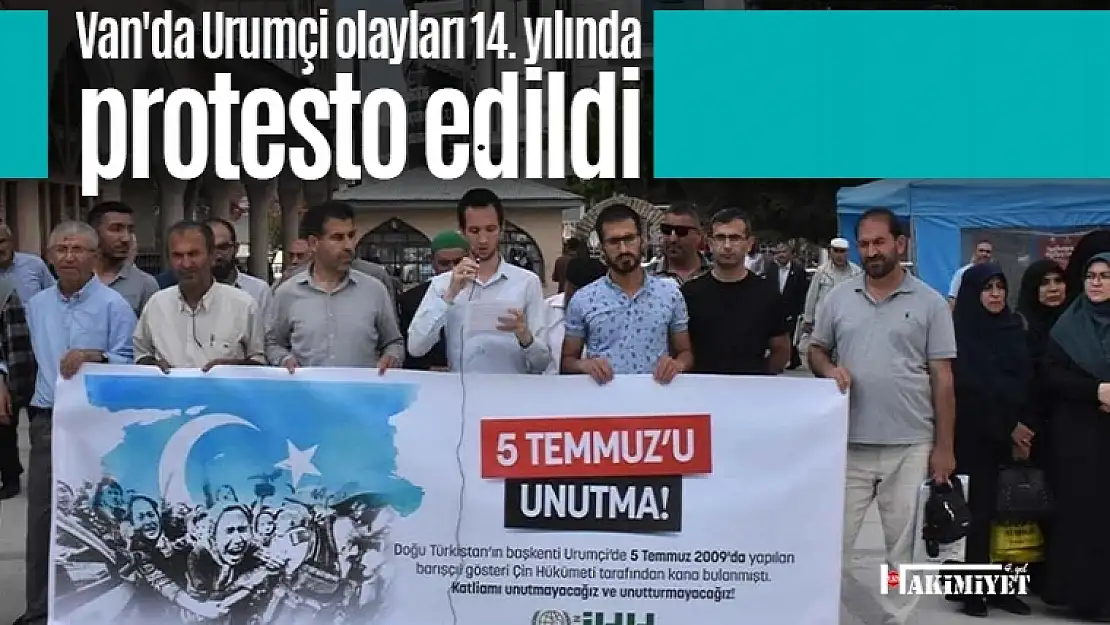 Van'da Urumçi olayları protesto edildi