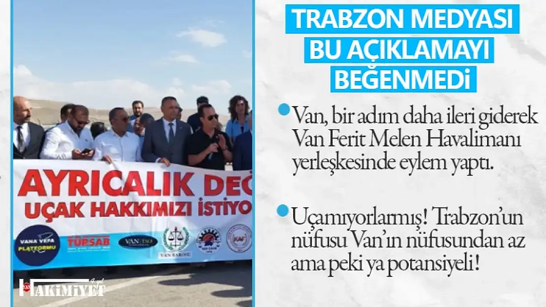 Van'daki basın açıklamasına Trabzon'dan yakışmayan tepki!