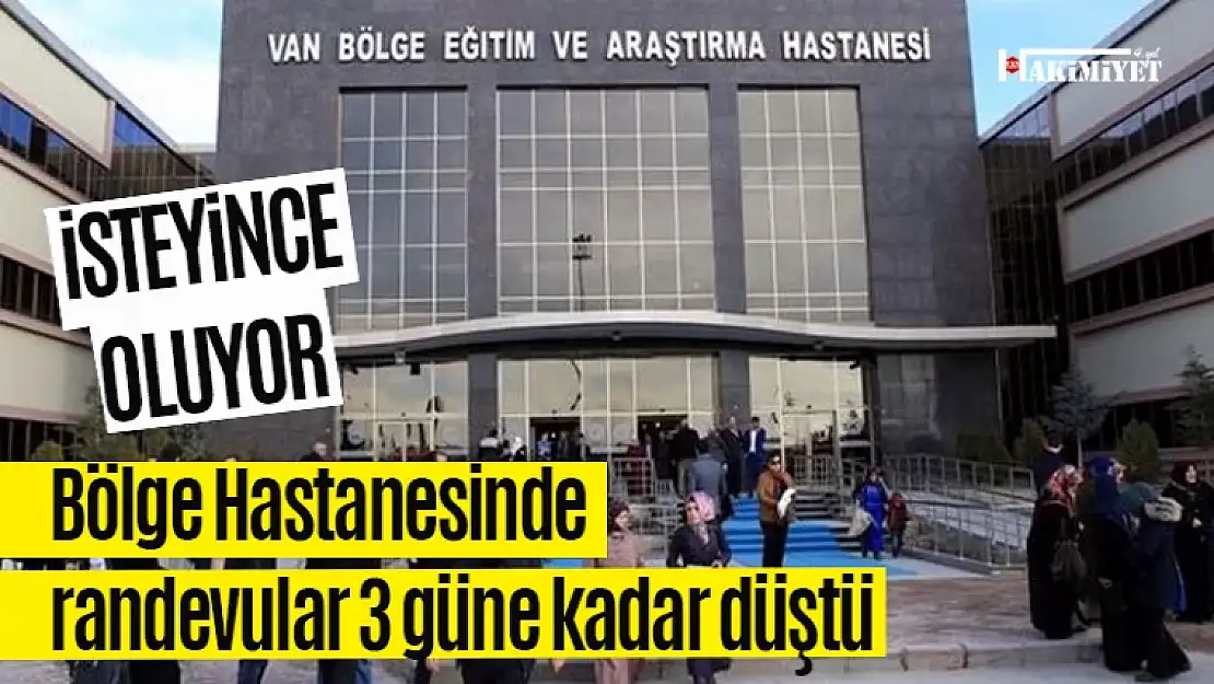 Bölge Hastanesinde randevu süreleri 3 günün altına indi