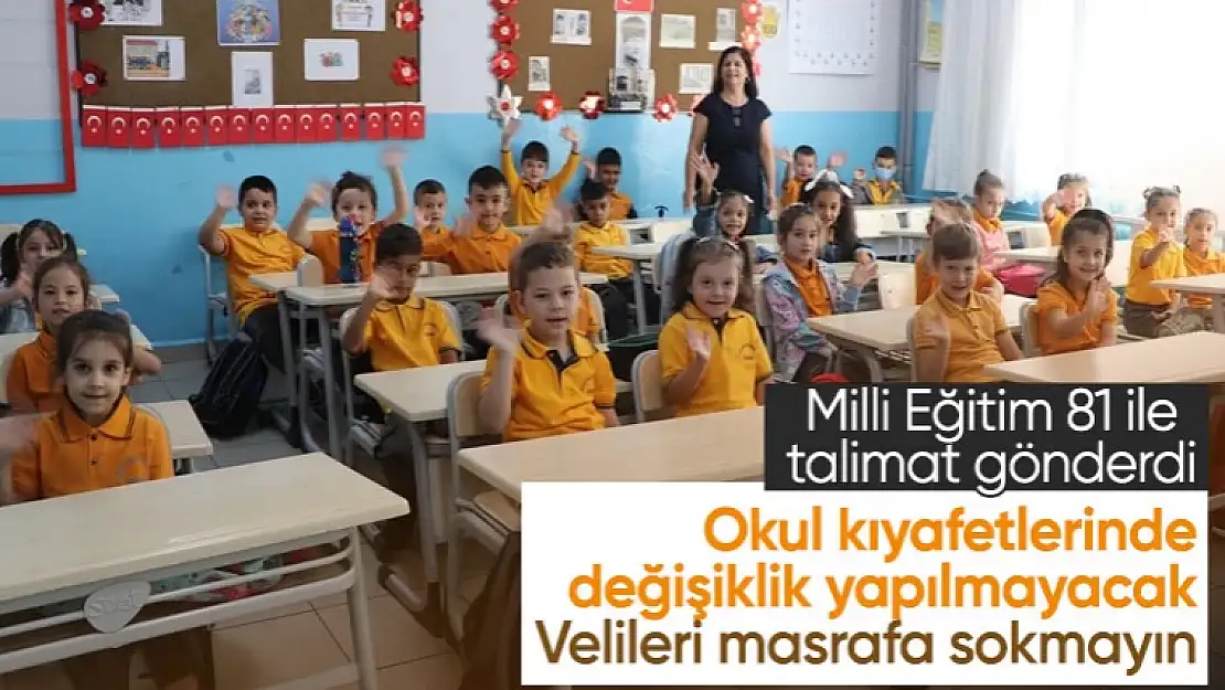 Milli Eğitim Bakanlığı'ndan okul kıyafeti kararı