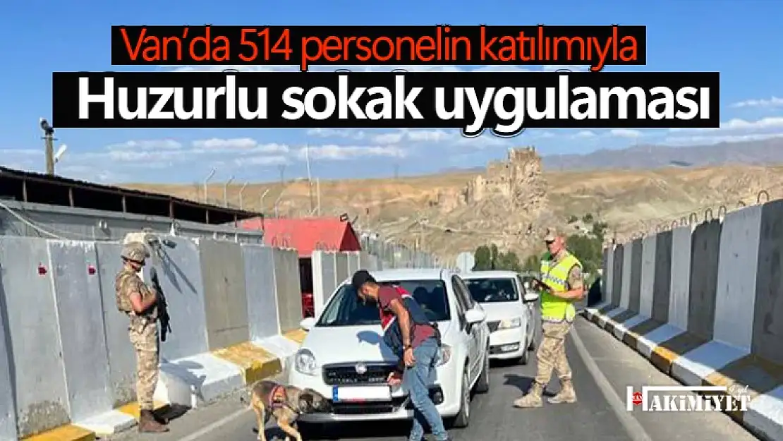 Van'da 514 personelle 'huzurlu sokaklar' uygulaması yapıldı