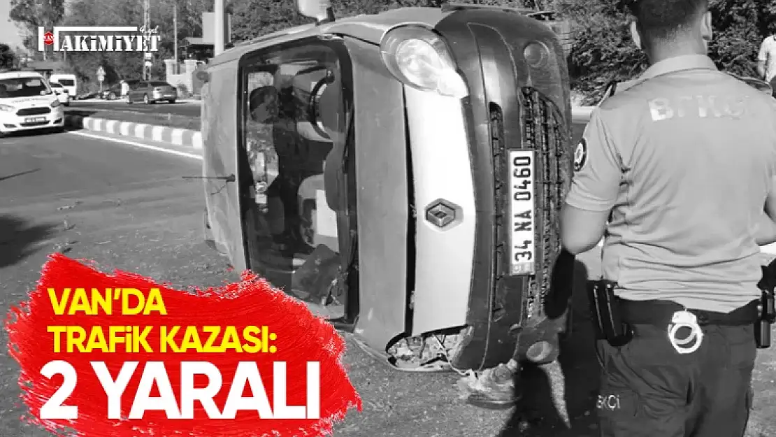 Van'da otomobil takla attı: 2 kişi yaralandı