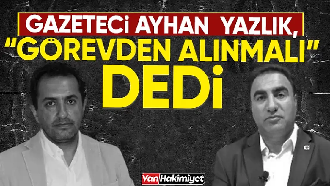 Gazeteci Ayhan Yazlık, VASKİ Genel Müdürünü istifaya davet etti