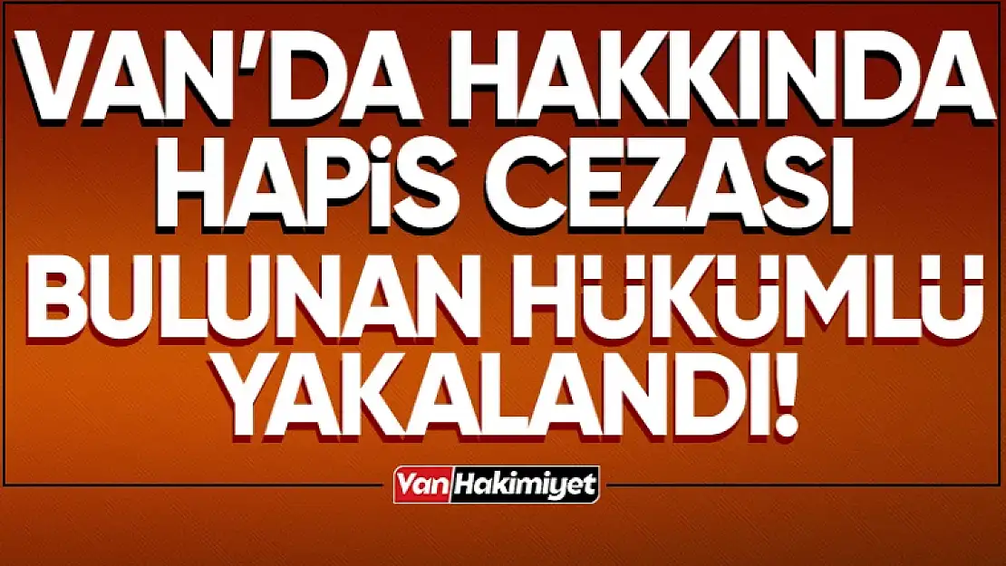 Van'da 18 yıl 6 ay hapis cezası bulunan hükümlü yakalandı