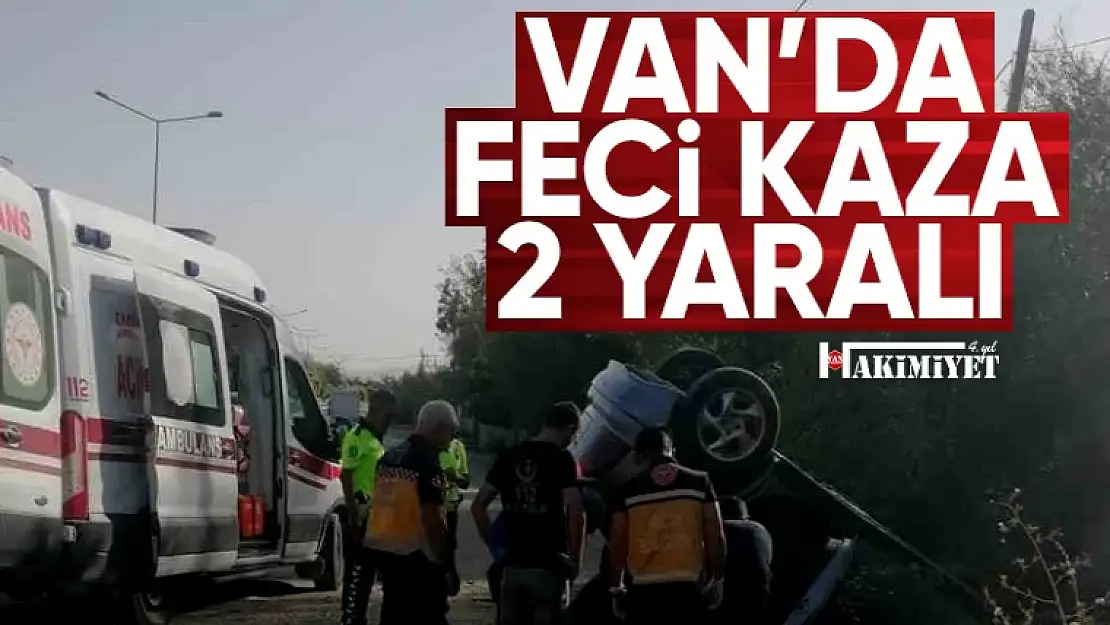 Van'da otomobil takla attı: 2 yaralı