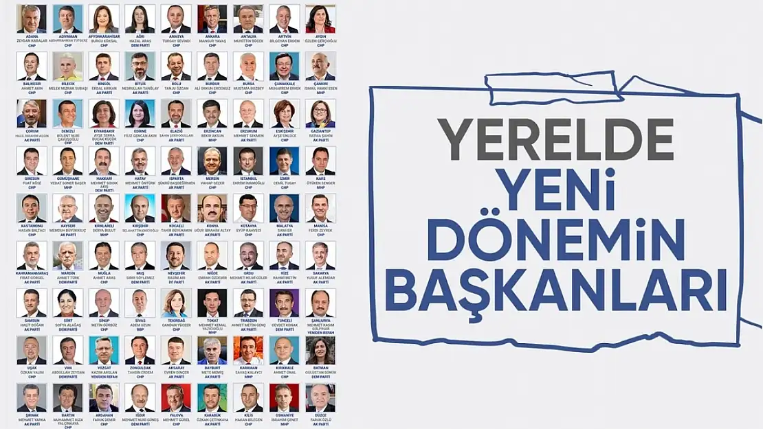 81 ilde belediye başkanlığını kazanan adaylar