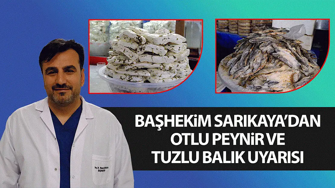 Başhekim Sarıkaya'dan Vanlılara otlu peynir ve tuzlu balık uyarısı