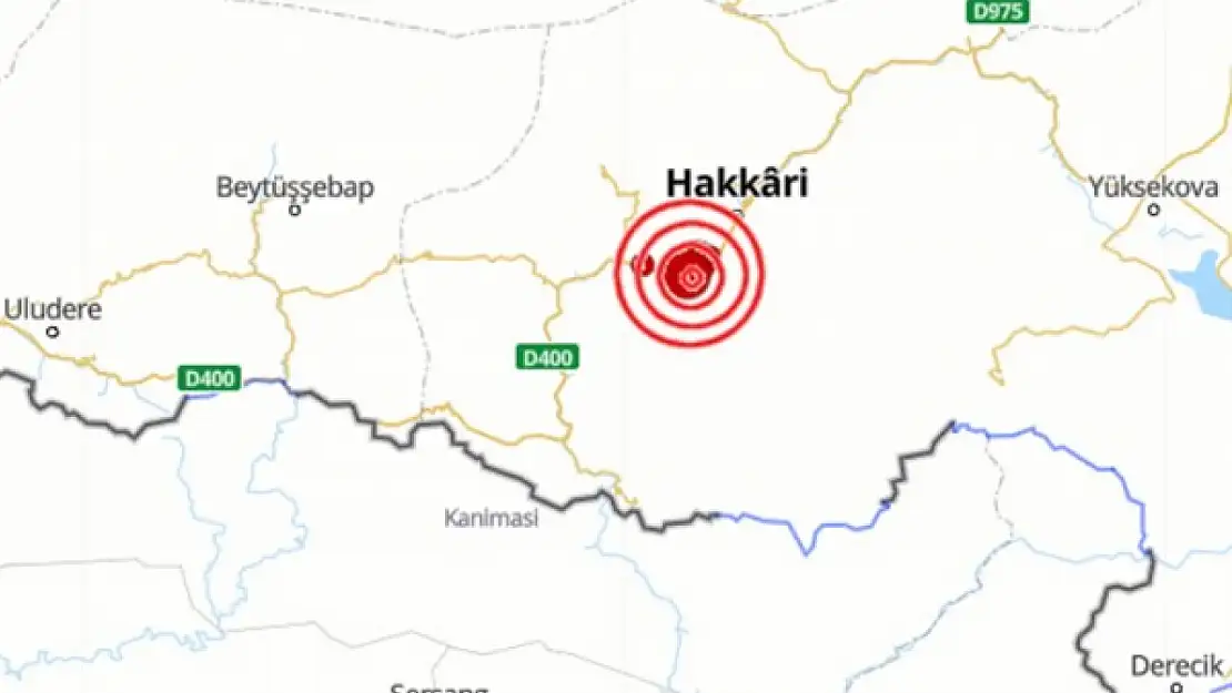 Hakkari'de korkutan deprem!