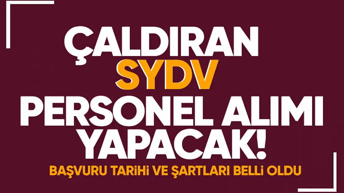 SYDV Çaldıran'da personel alımı yapacak! İşte başvuru şartları