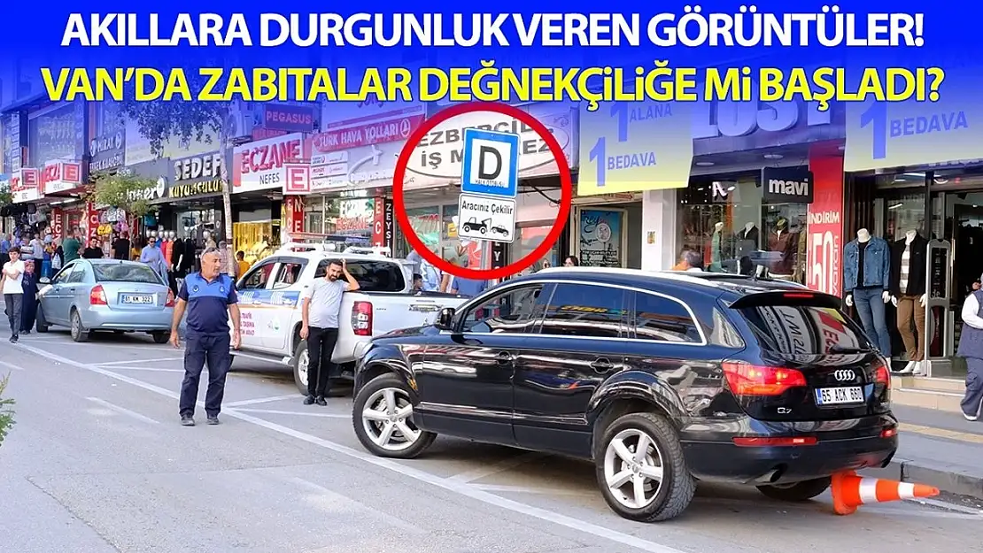 Van'da akıllara durgunluk veren görüntüler! Zabıtalar değnekçiliğe mi başladı?