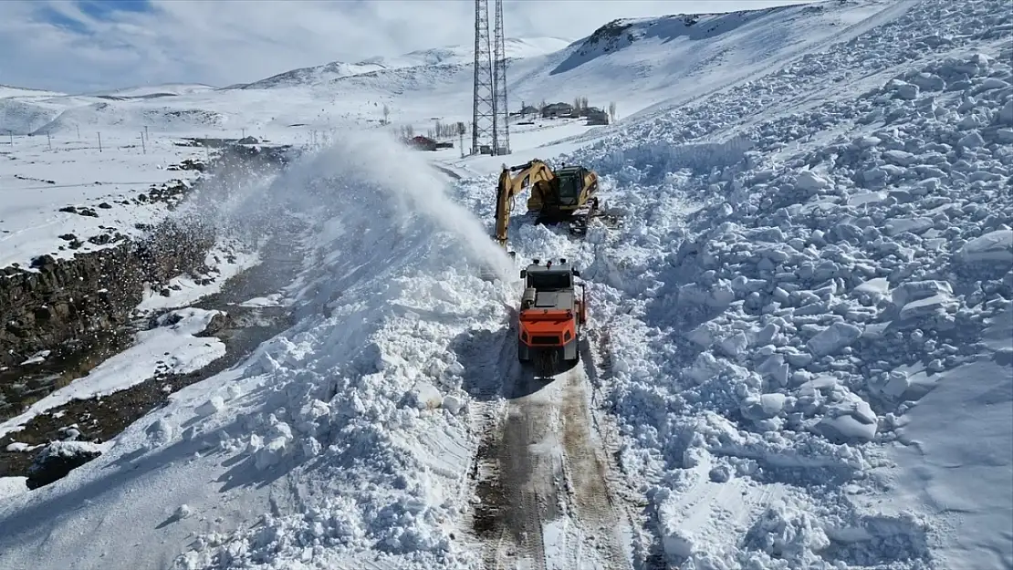 Van'da çığ nedeniyle kapanan yol açıldı