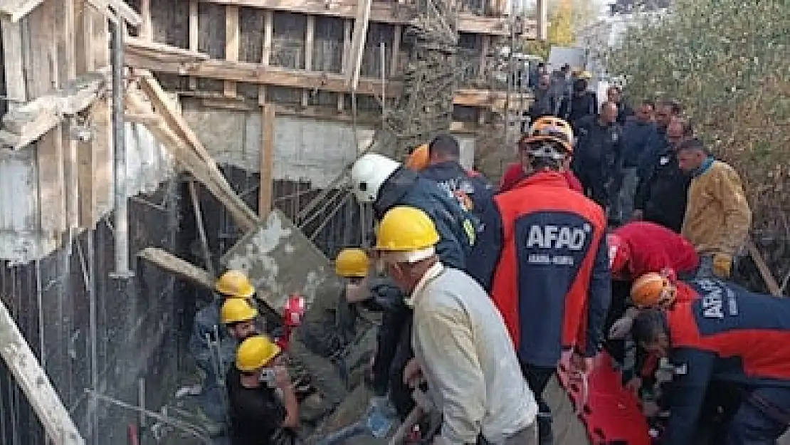 Van'da inşaat alanında göçük meydana geldi