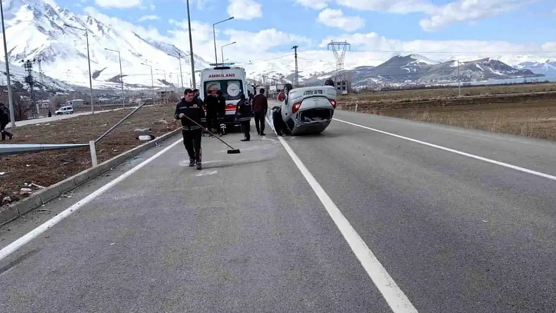 Van'da otomobil takla attı, 1 kişi yaralandı