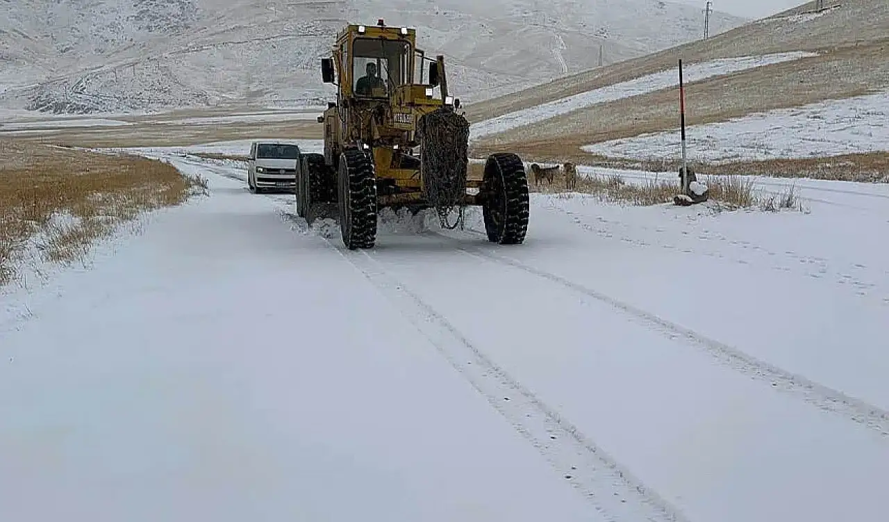 Van'ın Bahçesaray ilçesinde kar etkili oldu