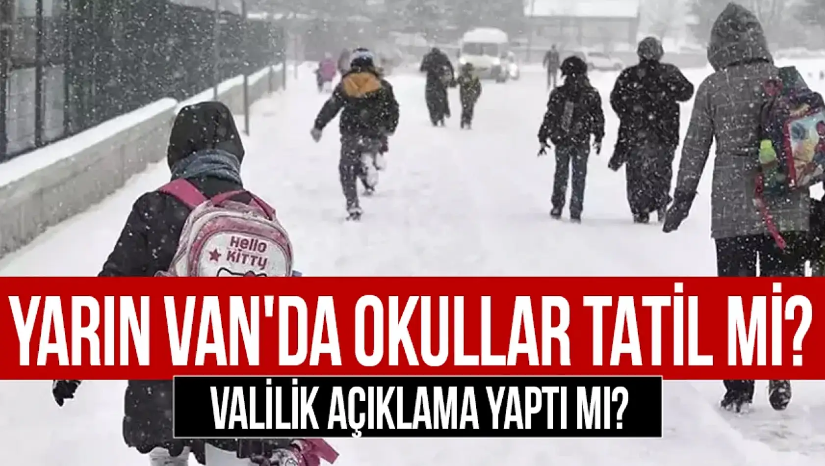 Son dakika! Van'da okullar tatil edildi!