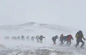 Artos Dağı'nda tipi ve fırtına: Dağcılar geri dönmek zorunda kaldı