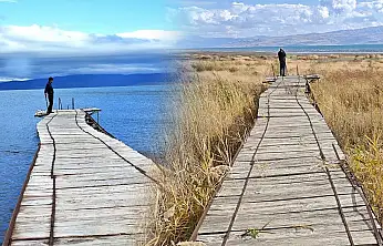 Van Gölü'nde şok çekilme! Fotoğraflara inanamayacaksınız...