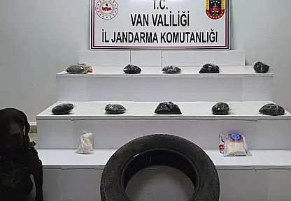 Van'da otomobil lastiğinde uyuşturucu bulundu