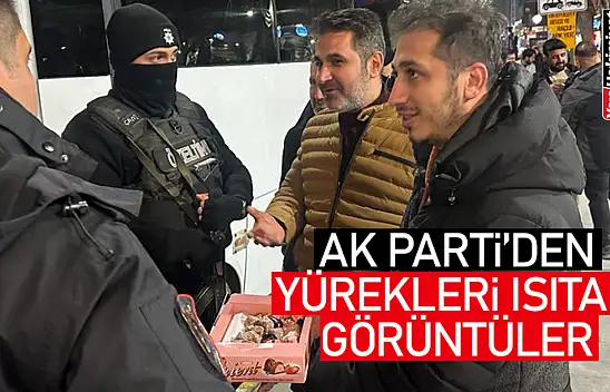 AK Parti teşkilatı yılbaşında görevli polisleri ziyaret etti